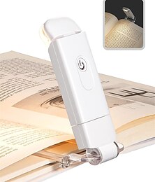 cheap -USB Rechargeable Book Reading Light, Warm White, Brightness Adjustable, LED Clip on Book Lights for Reading in Bed, Car Reading Light for Kids, Bookworms