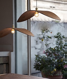 economico -lampada a sospensione a led lampade a sospensione in legno wabi-sabi, lampada nordica, lampada minimalista, paralume wabi sabi, lampada a sospensione rustica wabisabi lampada a sospensione 110-240v