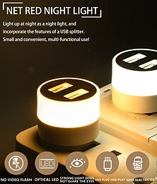 お買い得  -省エネミニ USB プラグランプ 1 個 - ラップトップ、デスクトップ、ノートブック、パワーバンク用 LED ナイトライト - 目の保護と 5v/1a 互換