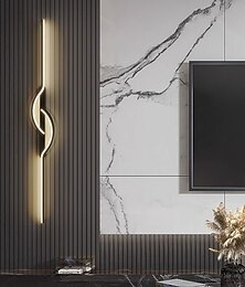 economico -lightinthebox applique da parete a led per interni liner desin 60cm curva lampada da parete a led moderna semplice per interni lampada da parete in acrilico è applicabile a camera da letto soggiorno