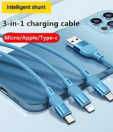 economico -Cavo USB C Da USB A a USB C 5 A Cavo di ricarica 3 in 1 Per iPhone Appendini per cellulare