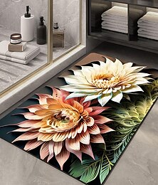 economico -Tappetino da bagno a fiori 3D Tappetino morbido Tappetino assorbente Tappetino antiscivolo ad asciugatura rapida
