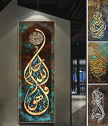baratos -caligrafia árabe lona de arte de parede moderna islâmica pintura em tela cartaz e imprime muçulmano para sala de estar decoração de casa imagem de arte de parede