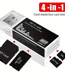 economico -Multifunzione intelligente 4 in 1 ad alta velocità per scheda di memoria del laptop con fotocamera 4 slot USB 2.0 in lega di alluminio lettore di schede sd/ms/m2/tf lettore di schede adattatore