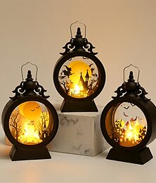 cheap -Halloween Decorations Wind lights Decorations LED Electronic Candle Lights Halloween Bars Terrifying Atmosphere Decoration Hanging Decorations