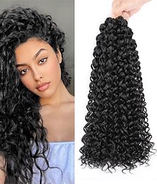 cheap -8 Packs 18 inch Curly Crochet Hair for Black Women Water Wave Crochet Hair Curly Braiding Hair GoGo Curl Crochet Hair Ocean Wave Beach Curl Wavy Crochet Hair Extensions