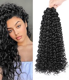 economico -8 confezioni capelli ricci all'uncinetto da 18 pollici per le donne nere capelli all'uncinetto onda d'acqua capelli intrecciati ricci gogo curl capelli all'uncinetto onda dell'oceano arricciatura