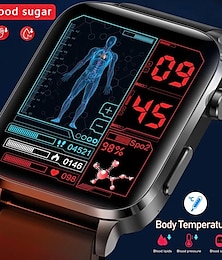 preiswerte -2023 neue blut zucker smart watch männer gesundheit herzfrequenz blutdruck sport smartwatch frauen glucometer uhr für android iphone