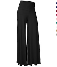 voordelige -Dames Yogabroek Wijde pijpen Breed Been Boot cut Lichtgewicht Hoge taille Zumba Yoga Sportschooltraining Kleding Onderlichaam Roze Zwart Wit Winter Sport Sportkleding Rekbaar Ruim Passend