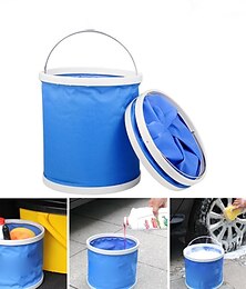 abordables -Starfire-cubo plegable portátil multifuncional, 9/11l, con bolsa, para lavado de coches al aire libre, mochila de pesca, camping, senderismo, viaje, herramienta de limpieza