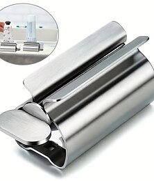 cheap -Stainless Steel Toothpaste Squeezer & Toothbrush Holder