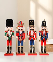 billige -jul nøtteknekker jul valnøtt soldat dekorasjon bokhylle stue studie tre håndverk dekorasjon