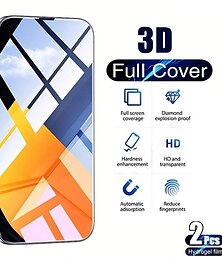 economico -2 pz Protezione schermo Per Apple iPhone16 iPhone 15 Pro Max Plus iPhone 14 13 12 11 Pro Max Mini X XR XS Max 8 7 Plus Vetro temperato Durezza 9H Anti Bolle Anti-impronte Ultra sottile Anti-graffi