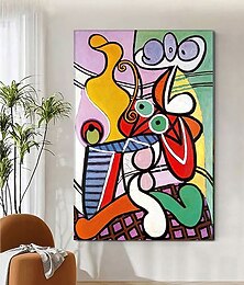 abordables -peint à la main picasso peinture à l'huile mur picasso peinture abstraite figurative mur art photo peinture à la main illustration pour la décoration intérieure salon chambre décor toile roulée sans