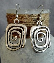abordables -Mujer Pendientes Vintage Exterior Geometría Arete