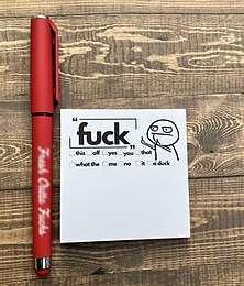 cheap -Funny Sticky Note, Funny Spoof Post-it Notes and Pens, Fuck Off Sticky Notes for Study Office Supplies, Notebook Labels, Unique Gift