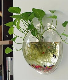 Χαμηλού Κόστους -δωρεάν γροθιά υδροπονική ζαρντινιέρα, διακόσμηση σπιτιού γλάστρα επιτοίχια βάση φούσκα ενυδρείο μπολ ενυδρείο δεξαμενή ψαριών ενυδρείο σπίτι minipot (χωρίς φυτό) διακόσμηση γάμου