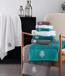 abordables -ensemble de serviettes en coton trois pièces, cadeau d'entreprise, serviette de bain, usage hôtelier