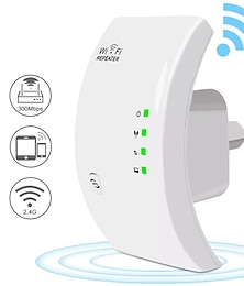 cheap -WiFi Extender Signal Booster Up to 2640sq.ft The Newest Generation, Wireless Internet Repeater, Long Range Amplifier with Ethernet Port, Access Point, 1-Tap Setup, Compatible N300