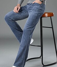 economico -Per uomo pantaloni della tuta Pantaloni di velluto a coste Pantaloni a zampa Pantaloni Pantaloni da completo Tasche Liscio Comfort Traspirante Esterno Giornaliero Per uscire Di tendenza Informale