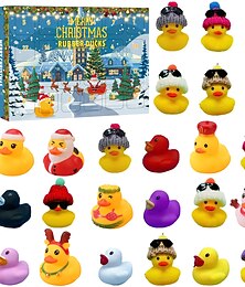 levne -Vánoční adventní kalendář slepá krabička vánoční gumová kachna dárek malá žlutá kachna vánoční adventní kalendářová krabička odpočítávání slepá krabička hračka sada pro vánoční dárky