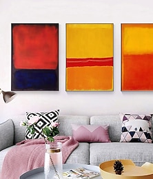 cheap -1 piece Marks Rothko Canvas Wall Art Handpainted Artwork Painting Picture for Office Bedroom Home Modern Decoration Rolled Canvas (No Frame)