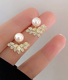 billige -Dame Øreringer Mote utendørs Blomstret Ørering