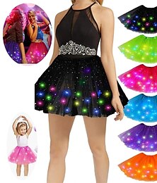 economico -gonne di tulle a led per ragazze illuminano costumi da carnevale, cosplay, balletto, festival, che si illuminano al buio per decorare feste luminose, regali di fate per bambini