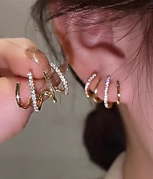 baratos -Mulheres Brincos Moda Ao ar livre Geometria Brinco