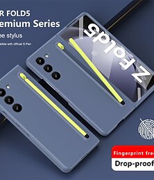 abordables -teléfono Funda Para Samsung galaxia Plegado en Z 7 Plegado en Z 6 Z Fold 5 Z Fold 4 Z Fold 3 Funda Trasera y protector de pantalla Portalápiz Protector de cuerpo completo ordenador personal