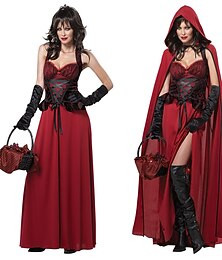 preiswerte -Rotkäppchen Karneval Kleid Cosplay Kostüm Karnevalskostüm Cosplay Sexy Kostüm Erwachsene Damen Karneval Maskerade Leistung Party Halloween Einfaches Karnevalskostüm Verkleiden