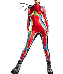 abordables -Cosplay Carnaval Traje de cosplay Ropa de Fiesta Body Disfraz de carnaval Una pieza Adulto Mujer Carnaval Mascarada Mardi Gras Rendimiento Fiesta Disfraz fácil de carnaval Disfrazarse