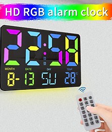 billiga -färg stor font väckarklocka led klocka säng klocka stor skärm elektronisk klocka väggklocka
