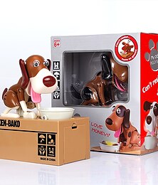 abordables -le chien gourmand mange de l'argent le chien économise de l'argent cartouche chiot jouet pièce de monnaie chien boîte de rangement électrique pour enfants économise de l'argent la cartouche mange de