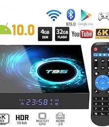 levne -t95 smart tv box android 10 podpora 6k 30fps youtube google play hlasový asistent google lemfo 2.4g & 5g wifi bluetooth 6k 16g 32gb 64gb 4k čtyřjádrový set-top box přehrávač médií