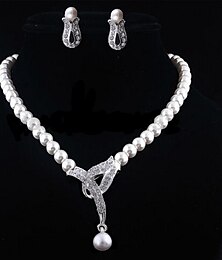 cheap -Bridal Jewelry Sets 1 set Alloy 1 Necklace Earrings Women's Fashion Stylish Luxury Classic Precious Geometric Jewelry Set For Wedding Wedding Guest Special Occasion