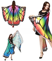 abordables -Cuento de Hadas Mariposa Disfraz de carnaval Alas Máscara Adulto Mujer Disfraz divertido Fiesta Navidad Carnaval Disfraz de carnaval fácil