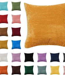 abordables -oreillers décoratifs oreillers les plus cool velours côtelé couleur unie simple sans bandes de maïs de base taie d'oreiller housse de coussin multicolore