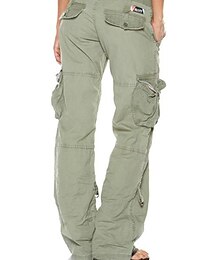 halpa -naisten cargo khaki housut housut täyspitkä korkea leikkaus mikroelastinen korkea vyötärö muoti katuvaatteet arkivaatteet musta viini xs s syksy&amp; talvi