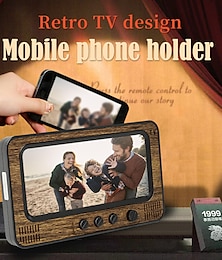 Недорогие -Креативный ретро настольный усилитель экрана сотового телефона, ловящий ТВ-моделирование со звуковой подставкой для телефона Bluetooth