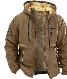 billige -Herre Bokstaver Grafiske trykk Hettegensere Langermet Gensere Med hette Daglig Fritid Ferie Feriereise Høst vinter Hvit Rød Blå Klær Designer S M L XL XXL 3XL