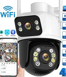 رخيصةأون -كاميرا واي فاي للرؤية الليلية في الهواء الطلق، شاشة مزدوجة للكشف عن الإنسان، 3 ميجابكسل، حماية أمنية CCTV، كاميرا IP للمراقبة