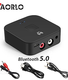 economico -vaorlo ricevitore nfc adattatore bluetooth 5.0 con jack aux da 3,5 mm per kit per auto altoparlante e cuffie ricevitore wireless musica stereo