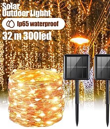 economico -5m 10m 20m Fili luminosi 50/100/200/300 LED EL Bianco caldo Luce fredda Multicolore Luci in filo di rame Halloween Matrimonio Decorazione natalizia 5 V