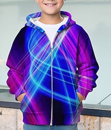 economico -ragazzi felpa con cappuccio grafica 3D cappotto capispalla manica lunga stampa 3D autunno inverno moda streetwear poliestere fresco bambini 3-12 anni outdoor casual quotidiano vestibilità regolare