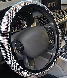 economico -coprivolante per auto con diamanti in cristallo di lusso coprimanubrio per auto glitter con strass scintillanti protezione per volante per auto con diamanti artificiali