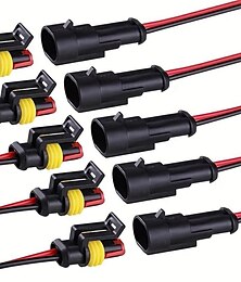 cheap -10pcs 1/2/3/4/5/6 Pin Way Electrical Connector, Male Female Plug Socket Quick Disconnect Plug, 18AWG Car Waterproof Wire For Car Truck, Motorcycle, Boat
