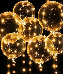 abordables -réception de mariage élégante fête ballon LED fête lumineuse fournitures de mariage décoration de fête de dortoir décoration de bulle transparente anniversaire mariage ballons LED guirlandes