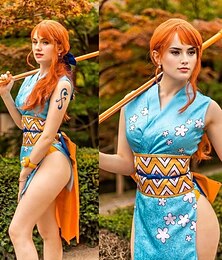 ieftine -Inspirat de One Piece Nami Anime Costume Cosplay Japoneză Costume Cosplay Costum Pentru Pentru femei