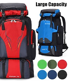 cheap -Men's Backpack Functional Backpack Tactical Backpack Outdoor Camping & Hiking Traveling Color Block Oxford Cloth Large Capacity Waterproof Breathable Zipper 202 black 201 black 201 red